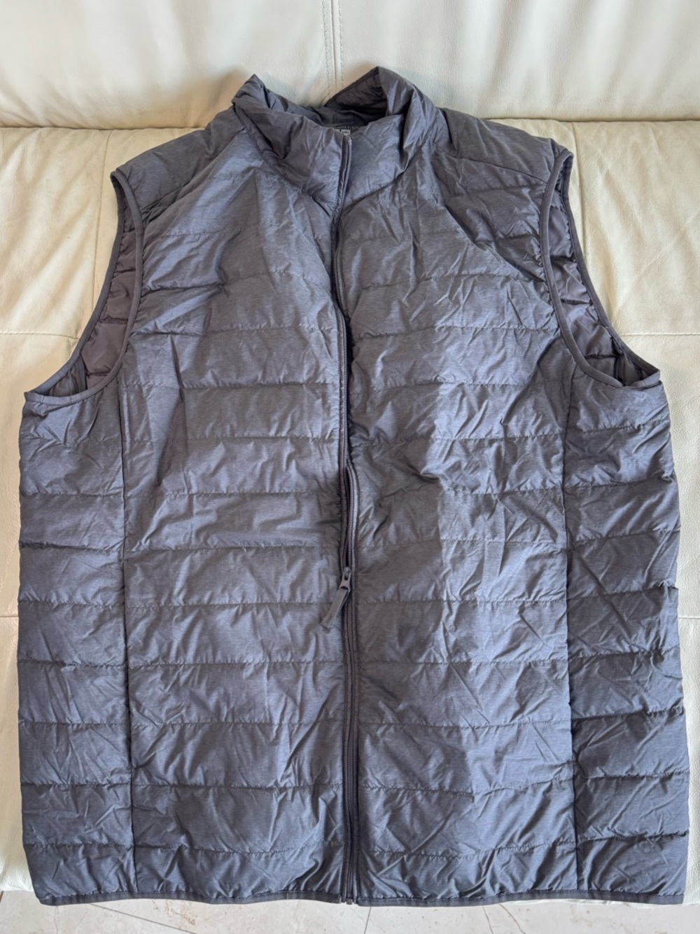Uniqlo Men's Quilted Grey Goose Down Vest